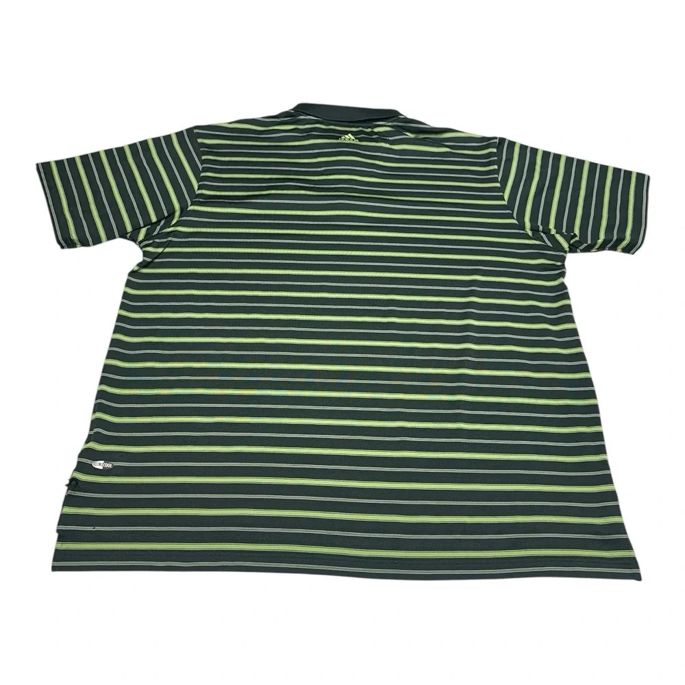 Adidas Green‎ Bay Packers Polo Shirt Mens Sz XL Striped Short Sleeve Golf NFL